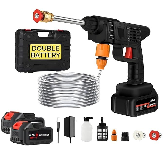 Double Battery Car Washer Gun® – مسدس غسيل سيارات ببطاريتين