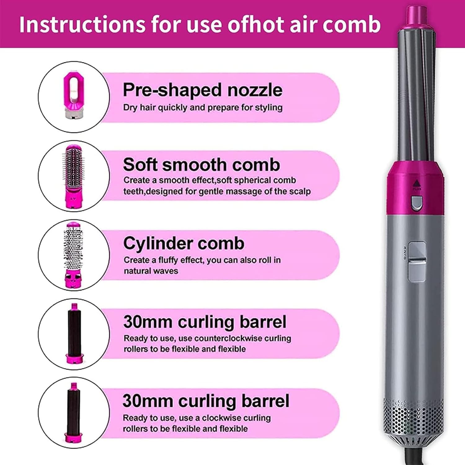 Hot Hair Brush 5 in 1® – فرشاة الشعر الساخنة 5 في 1